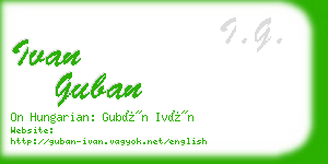 ivan guban business card